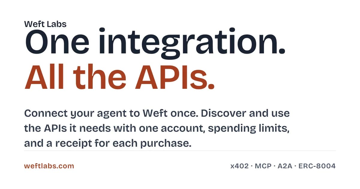 Weft Labs: one integration, all the APIs